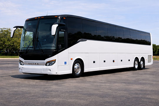 56-passenger charter bus available for charter in Owasso, OK